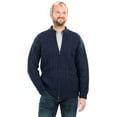 thumbnail image 3 of SAOL 100% Merino Wool Cable Knit Zip Cardigan Sweater with Pockets Men's Winter Warm Irish Fisherman Pullover, 3 of 5