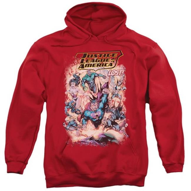 Small Trevco JLA-All American League Adult Pull-Over Hoodie44; Black