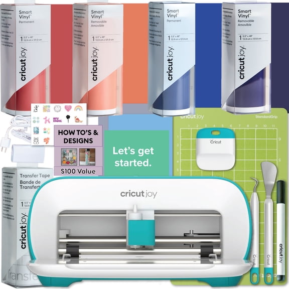 Cricut Joy Corded Electric Die-Cutting Machine with Rainbow Smart Vinyl Rolls Beginner Bundle