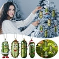 thumbnail image 2 of Utoimkio Cute Mini Cucumber Pendants Christmas Ornaments 2024 Christmas Tree Decorations Pendant Christmas Tree Ornaments,Acrylic Xmas Tree Hanging Decor Party Supplies, 2 of 5
