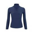 thumbnail image 4 of MITCOWBOY Turtleneck Women Women Soft Sweater Slim Fit Lightweight Long Sleeve Turtleneck Tops Undershirt Turtle Necks Tops for Women Mock Turtleneck for Women, 4 of 8