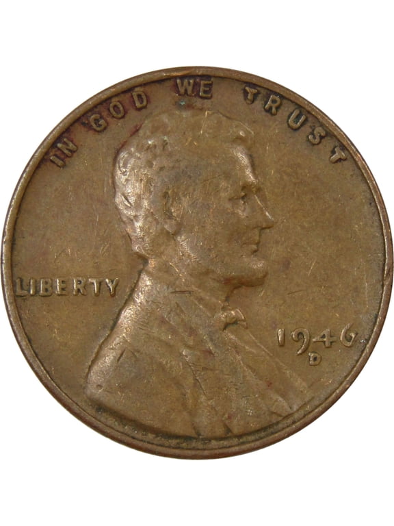 Collectible 1946 D Lincoln Wheat Cent Circulated Penny 1c Coin Collectible
