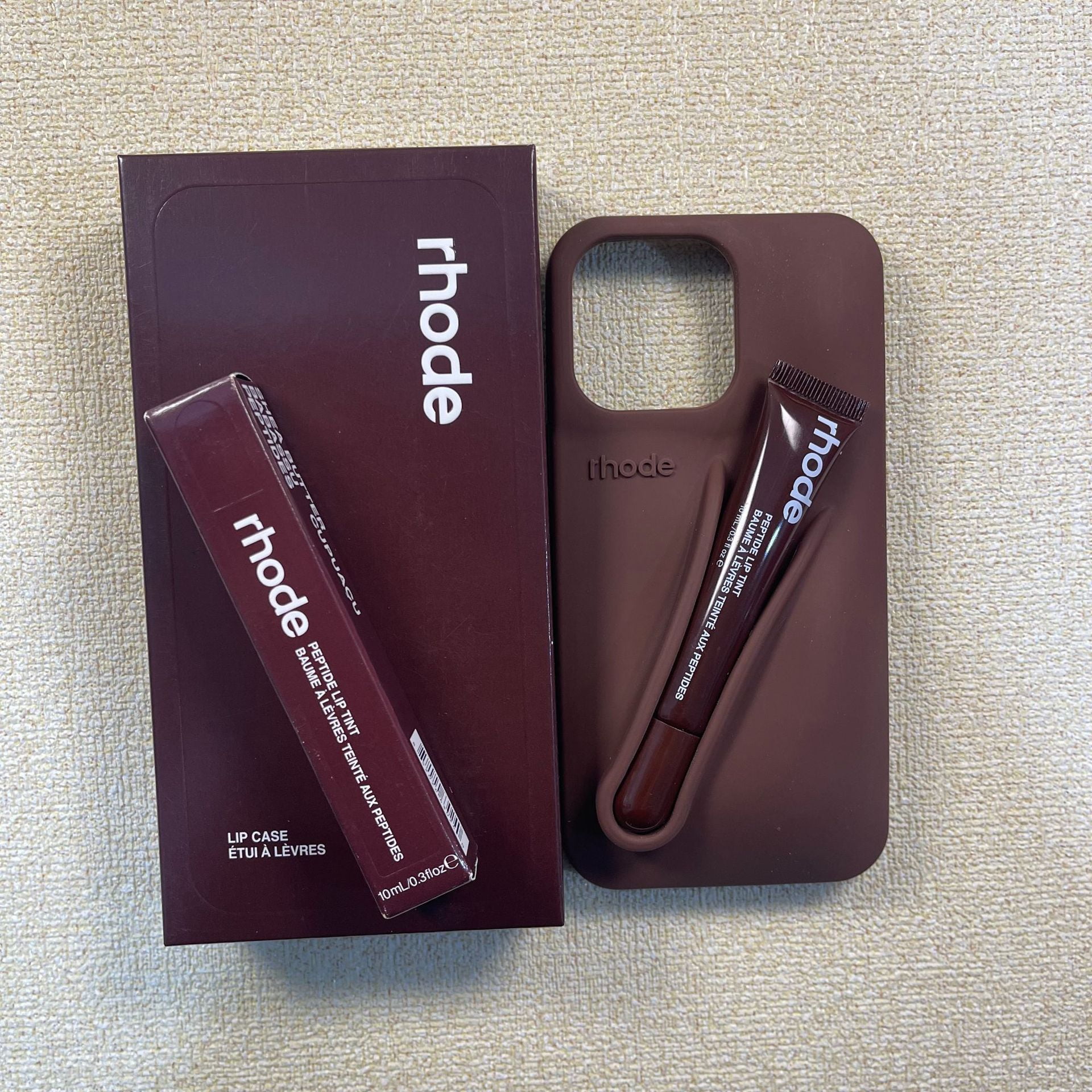 Hailey RHODE Lip Gloss Silicone Phone Case with Lip Gloss