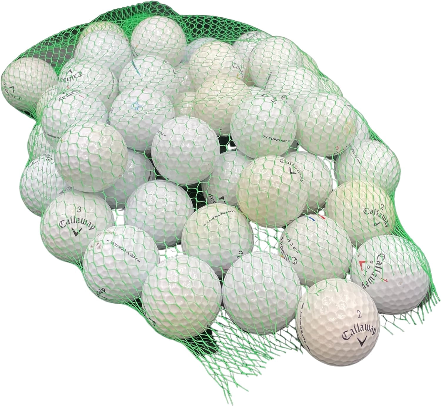 Golf Ball Planet - 50 Pack Recycled Golf Balls for Callaway (3A/Good)