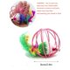thumbnail image 3 of 1pc Interactive Cat Toy With Mouse Design, Feather Tail And Cage Ball, Random Color, Mouse Design Pet Plush Toy for Dog and Cat, 3 of 5