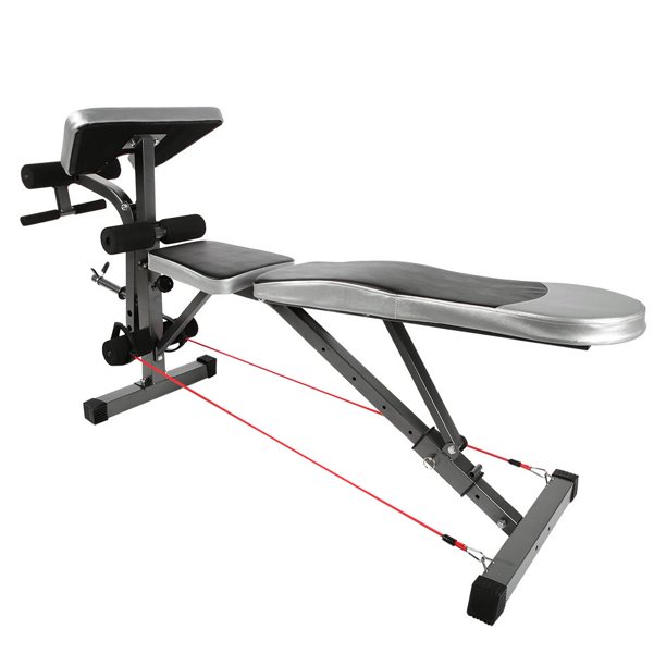 Tebru Ab Decline Bench, Ab Sit Up Bench,Heavy Duty Adjustable Folding