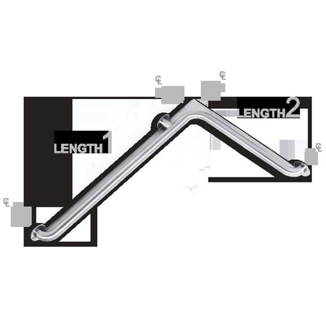 AJW US130-G3624L 36 X 24 Po Bride Exposée&44; Barre de Sécurité de 1,5 Po de Diamètre - Configuration G