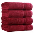 thumbnail image 2 of Superior Derry Classic 4-Piece Assorted Egyptian Cotton Bath Towel Set, Burgundy, 2 of 13