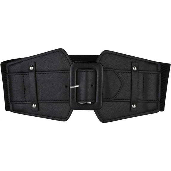 YooGuoGuo Women Wide Elastic Waist Belt Vintage PU Leather Corset Cinch Belt