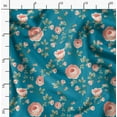 thumbnail image 2 of Soimoi Rayon Fabric Leaves & Peach Flower Floral Print Fabric by Yard 56 Inch Wide, 2 of 6
