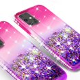 thumbnail image 4 of Compatible for Samsung Galaxy S20 Case, with [Tempered Glass Screen Protector] SOGA Diamond Liquid Quicksand Cover Cute Girl Women Phone Case - Pink / Purple, 4 of 5