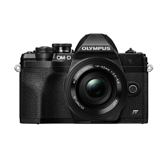 Olympus OM-D E-M10 Mark IV Black Body with Black M.Zuiko Digital ED 14-42mm F3.5-5.6 EZ Lens Kit