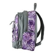 Eastsport Unisex Diamond Expandable Recycled Backpack, Hibiscus Edge