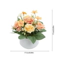 thumbnail image 2 of Eoozwa Small Potted Artificial Rose Plants Artificial Flower Arrangement Indoor Potted Tabletop Decorative Greenery for Shelf Bedside Living Room Home Office Halloween Fall Thanksgiving Decor Gift, 2 of 6