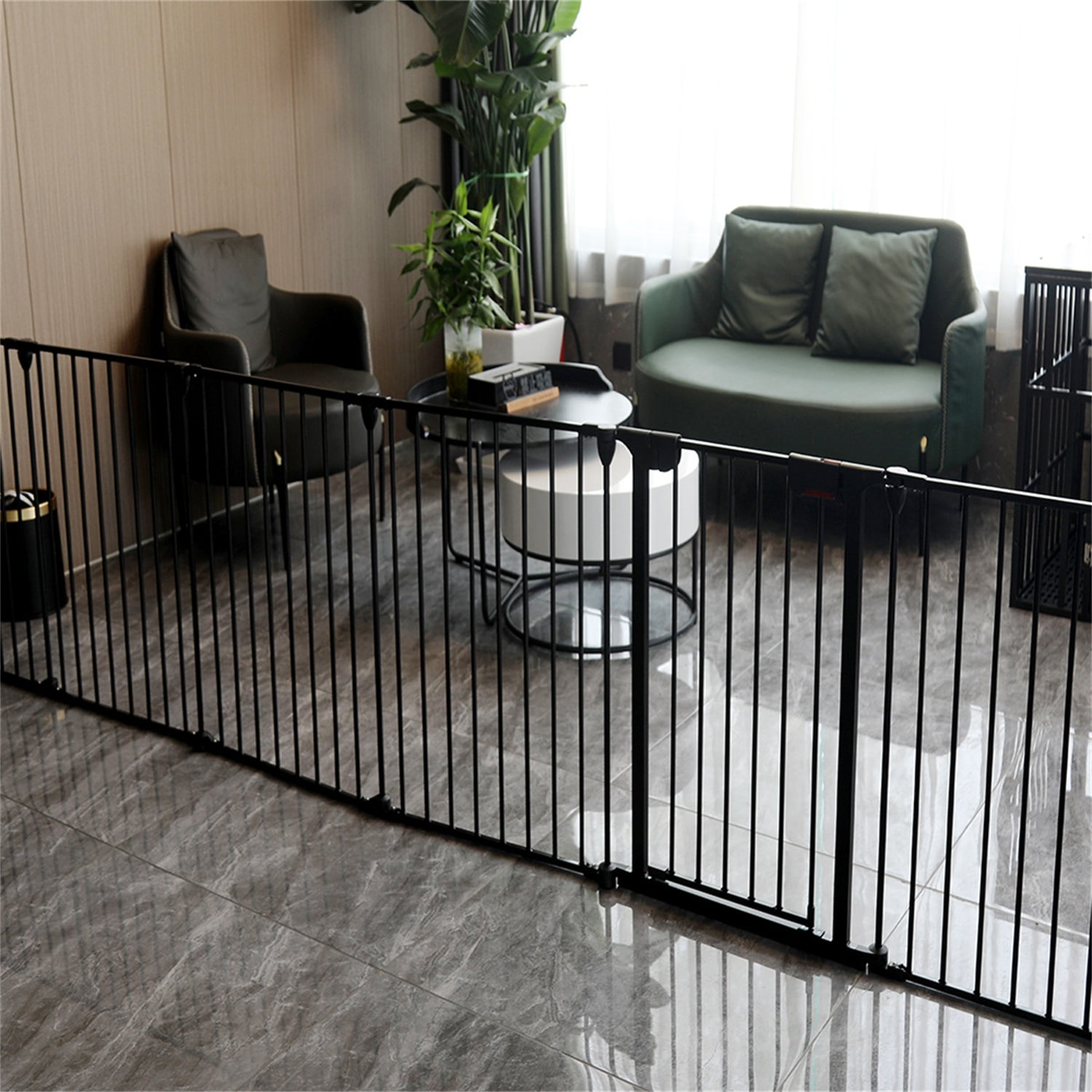 Pefilos 6 Panel Play Yard Dog Playpen for Multiple Sizes of Dog, Designed for Camping, Dog Fences Indoor, Black Pefilos 6 Panel Play Yard Dog Playpen for Multiple Sizes of Dog, Designed for Camping, Dog Fences Indoor, Black
