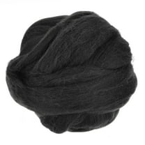 Needle Felting Wool, 3.5Oz Nature Fibre Wool Yarn Roving for Wet Felting, Handcrafts (Black)
