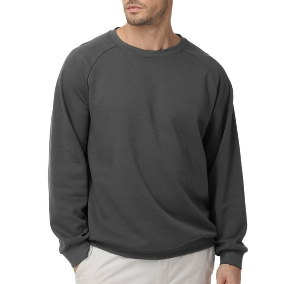 Pepypepy Men’s Cotton Crewneck Pullover – Lightweight Long Sleeve Sweatshirt in Solid Colors, S-XXL