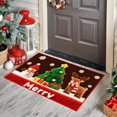 thumbnail image 5 of Christmas Area Rugs, Santa Claus Fireplace and Christmas Tree Area Rug, Christmas Door Mat Indoor Non-Slip Washable, Christmas Rugs for Living Room Bathroom Kitchen Floor, Xmas Decor 16x24in, 5 of 6
