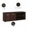 thumbnail image 3 of Studio C Low Storage Cabinet with Doors in Black Walnut - Engineered Wood, 3 of 8