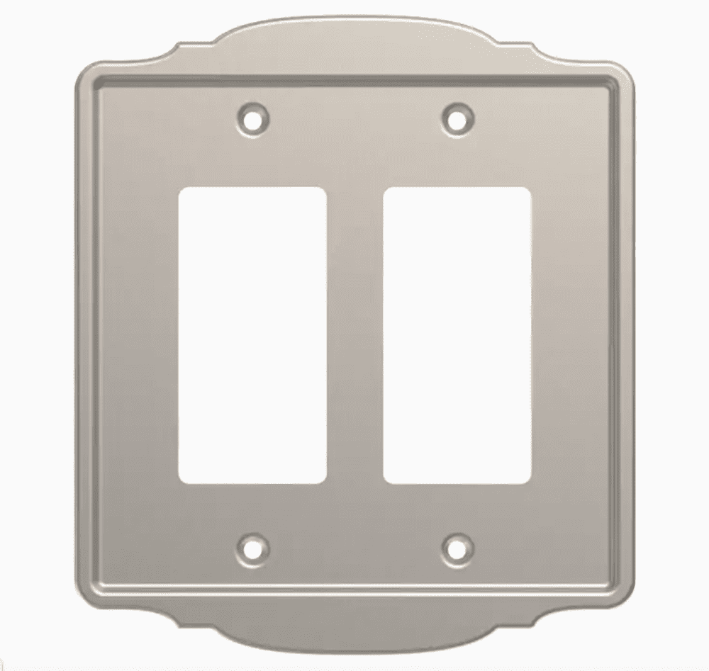Brainerd 787399 Simple Step Triple Switch Cover Plate Satin Nickel 
