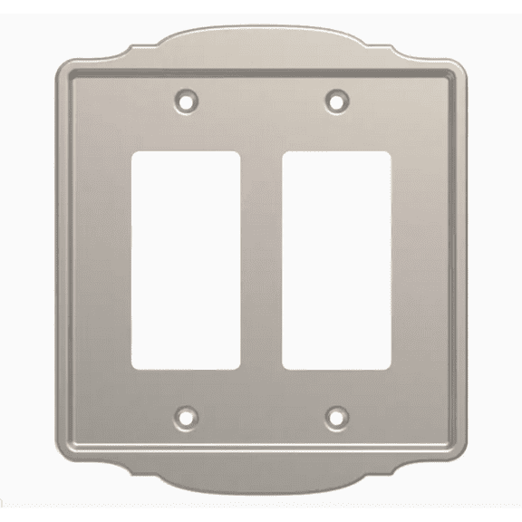 Brainerd W35865-SN Macedon Satin Nickel Double GFCI Wall Plate Cover