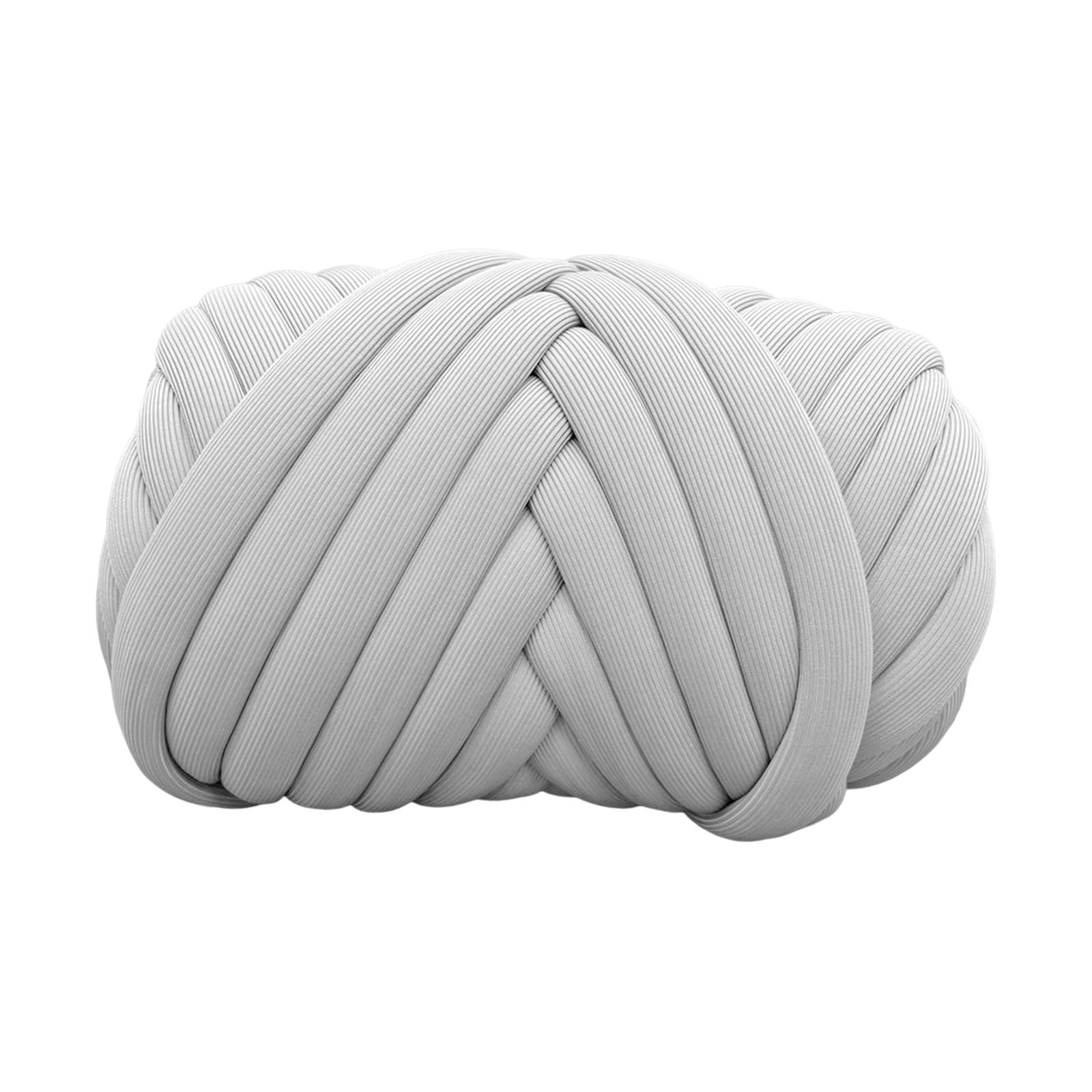 Yunhgft 250G Chunky Arm Length 787inch Hooks Soft DIY Washable Giant Jumbo Tubular Bulky Light Gray