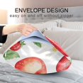 thumbnail image 4 of Yayeee Pillowcase Queen Size Set of 2 Satin Wrinkle Resistant Pillow Case, White Apple Pattern, 4 of 7