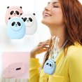 thumbnail image 1 of Iumwxz Portable Fan Fan Big Wind Portable Neck Usb Rechargeable Desktop Fan Mini Fan Blue Abs, 1 of 9