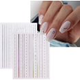 thumbnail image 3 of Pegatinas holográficas CHAO para uñas 12 hojas autoadhesivas decoración de uñas, 3 of 5