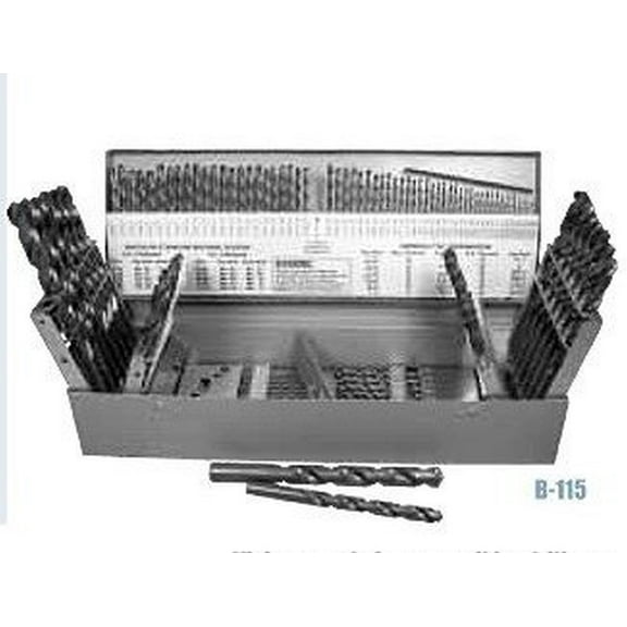 Norseman 43550 240-B Bright Finish 118deg HSS Drill Set 115 Piece