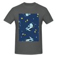 thumbnail image 4 of Bingfone Space Dinosaur Men'S Loose Fit Short-Sleeve Pocket T-Shirt, 4 of 7