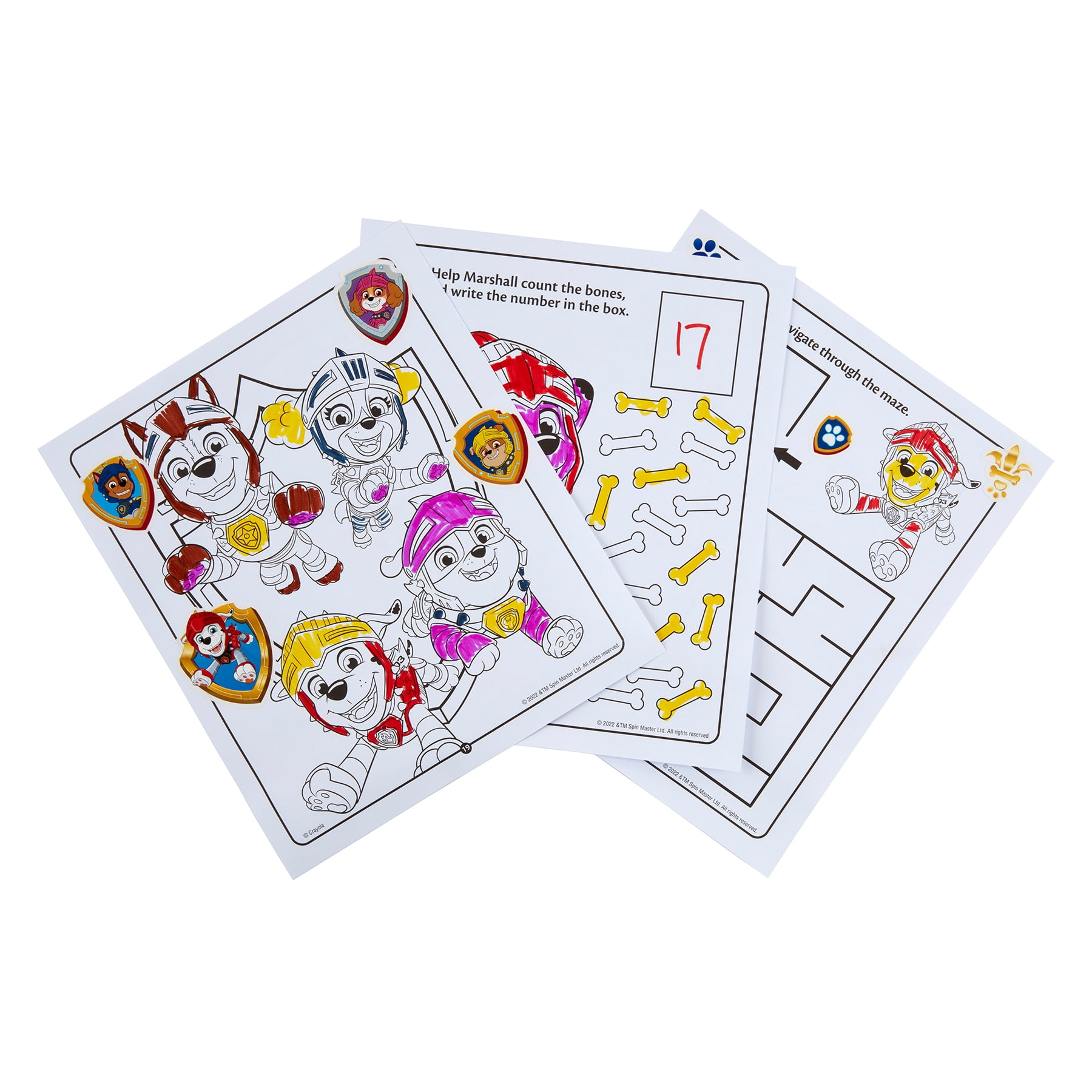 Crayola Color & Sticker Activity Set, Paw Patrol, 3 Sets