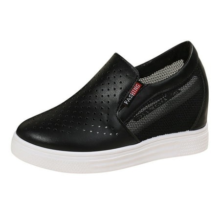 

Casual Women s Non Slip Solid Color Slip On Mesh Thick Sole Breathable Work Single Shoes Walking Sandals Casual Shoes for Women Wide Width