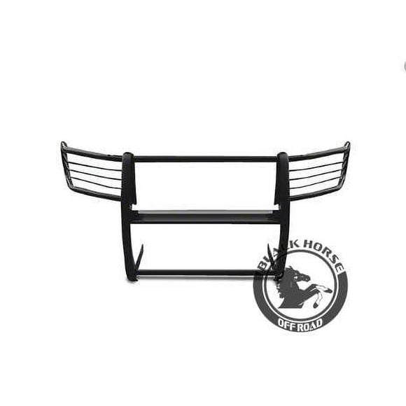 Fits 2016-2019 Ford Explorer Black Horse Offroad Grille Guard 17FJ30MA Powder Coated; Black; Cold Rolled Steel; 1-1/2 Inch Diameter; Without Brush Guard; Without Skid Plate; Without Step Plate