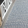 thumbnail image 3 of SAFAVIEH Courtyard Josiah Floral Medallion Indoor/Outdoor Runner Rug, Light Grey/Blue, 2'3" x 5', 3 of 6