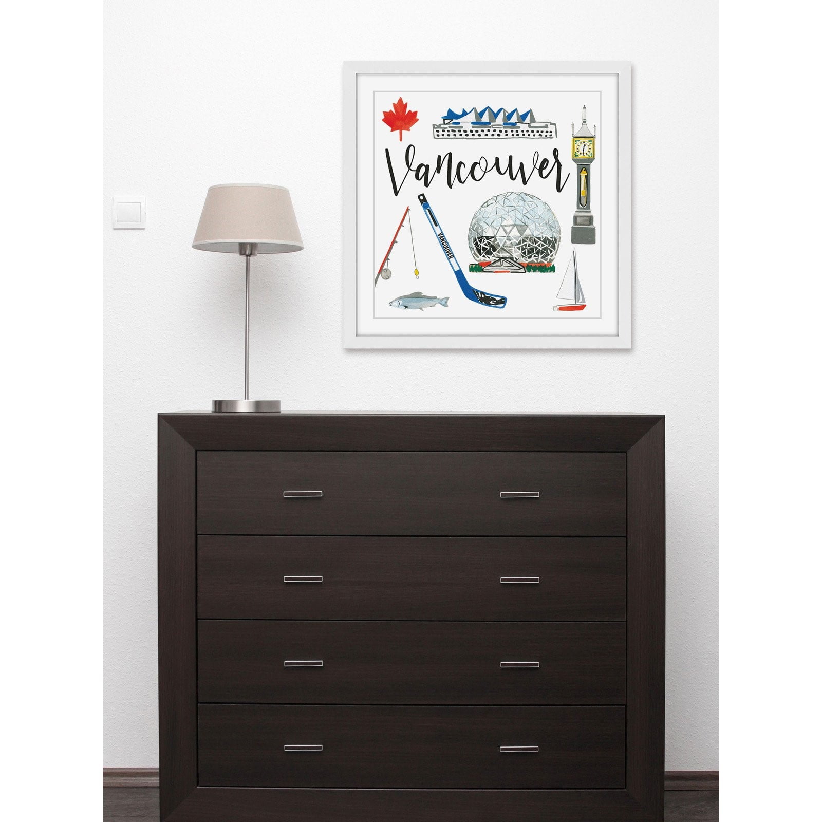 Marmont Hill "Red Maple Leaf" by Molly Rosner Framed Painting Print
