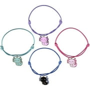 CURIOUS MINDS BUSY Set of 4 Axolotl Cord Bracelets - Cute Plastic Charms Jewelry for Children - Charm Kids Party Favors
