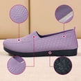 thumbnail image 5 of Rokment Women's Orthopedic Walking Shoes Comfortable Lightweight Mesh Slip on Penny Loafers Wedge Low Heel Nurses Nursing Work Flat Sneakers Purple Size 8, 5 of 5
