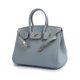 thumbnail image 2 of Bolso de cuero para mujer, bolso Birkin de piel de vaca de primera capa con patrón de lichi, bolso cruzado portátil de hombro, 2 of 5