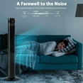 thumbnail image 6 of FREE VILLAGE 43 Inch Tower Fan with Remote Control,Standing Electric Oscillating Floor Fans That Blow Cool Air,3 Speed Settings & 12 Timer,Bladeless Cooling Fan for Bedroom Office Dorm Room,Black, 6 of 8