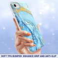 thumbnail image 7 of ULAK iPhone SE 3 5G 2022 Case, iPhone SE 2 2020 Case, iPhone 8 7 Case, Cute Slim Bumper Phone Case for iPhone SE 3rd 2nd Generation/8/7 for Girls Women, Blue Marble, 7 of 7