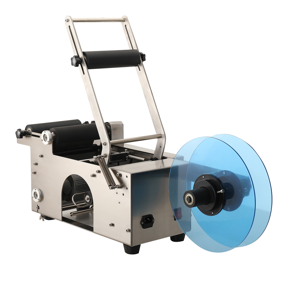 ECUTEE Semi-automatic Round Bottle Labeling Machine for Packaging Stainless Steel 110V