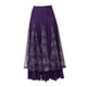 thumbnail image 4 of Falda de baile de salón para mujer, falda de práctica, falda de danza del vientre, falda larga con vuelo Talla XL Morado, 4 of 9
