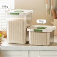 thumbnail image 2 of Moisture Proof Insect Proof Rice Box 10KG Grain Sealed Jar Kitchen Container Bucket Storage Pet Food Box with Lid C, 2 of 5