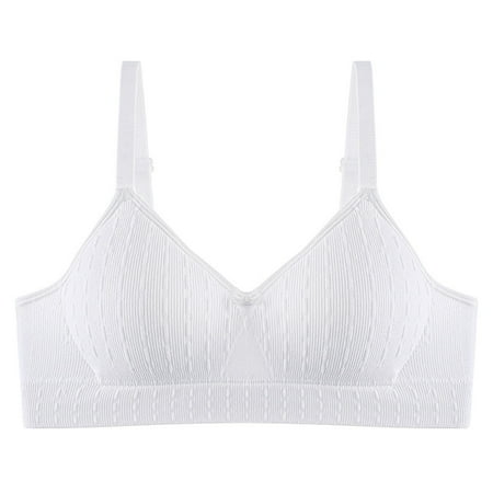 AINIYS Thin Style Bralettes Soft Cup Bra Wireless Breathable Student Everyday Bras Modal Growth Bra Secure Fit Bra for Girls Training Bra for Teen Bralette Lightly Padded White 14 Years