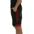 thumbnail image 2 of At The Buzzer Mens Athletic Shorts 77929-BB-M (Black Red, XXX-Large), 2 of 3