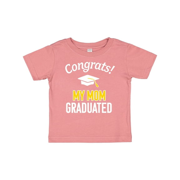 Inktastic Congrats My Mom Graduated with cap Boys or Girls Baby T-Shirt