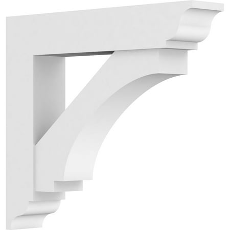 Ekena Millwork 5"W X 24"D X 24"H Standard Imperial Architectural Grade Pvc Bracket With Traditional Ends