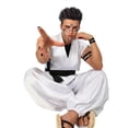 thumbnail image 5 of FeiKong Disfraz de cosplay de Ryomen Sukuna para hombre, talla estadounidense, traje de kung fu blanco con pegatinas de tatuajes para disfraces de Comic Con de Halloween, 5 of 5