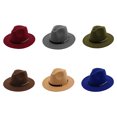 thumbnail image 4 of Qarigey Sombrero vintage elegante y duradero que abraza la moda atemporal Sombrero de fieltro Trilby vintage Sombreros Trilby Sombreros color crema, 4 of 6